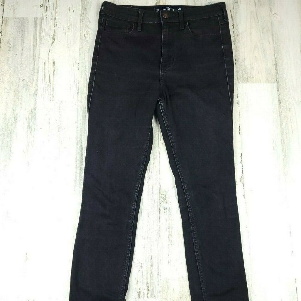 Hollister High-Rise Super Skinny Black Jeans Size 3R (26X29.5) EUC